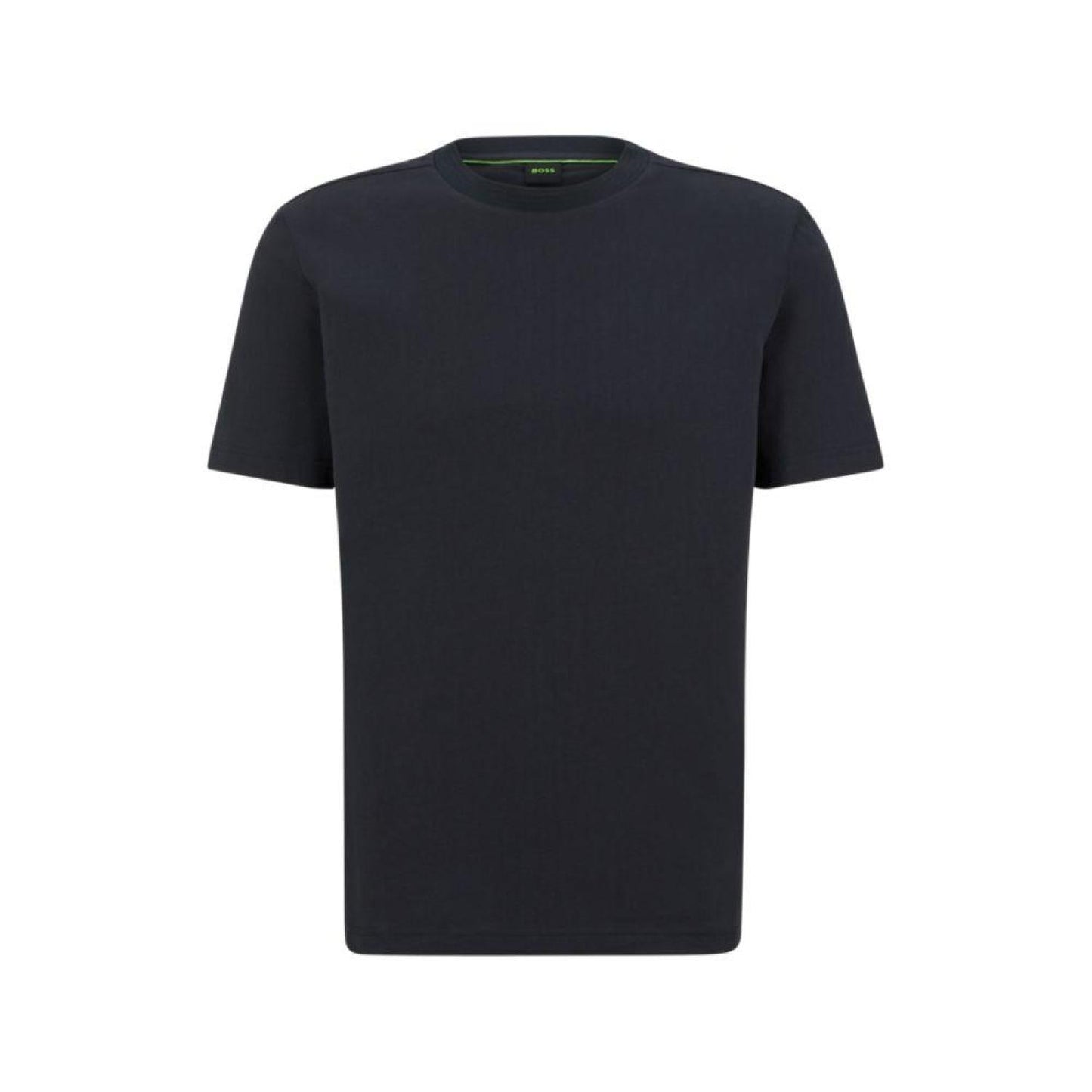 Cotton-jersey T-shirt with logo collar