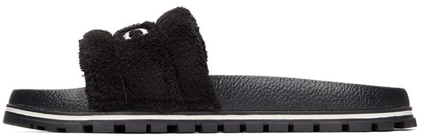 Black 'The Terry Slide' Sandals