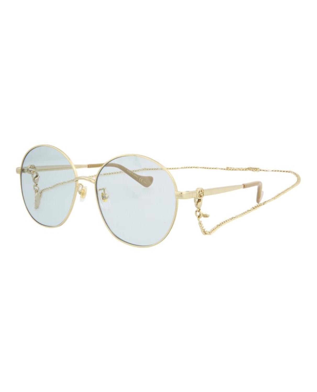 Round-Frame Metal Sunglasses