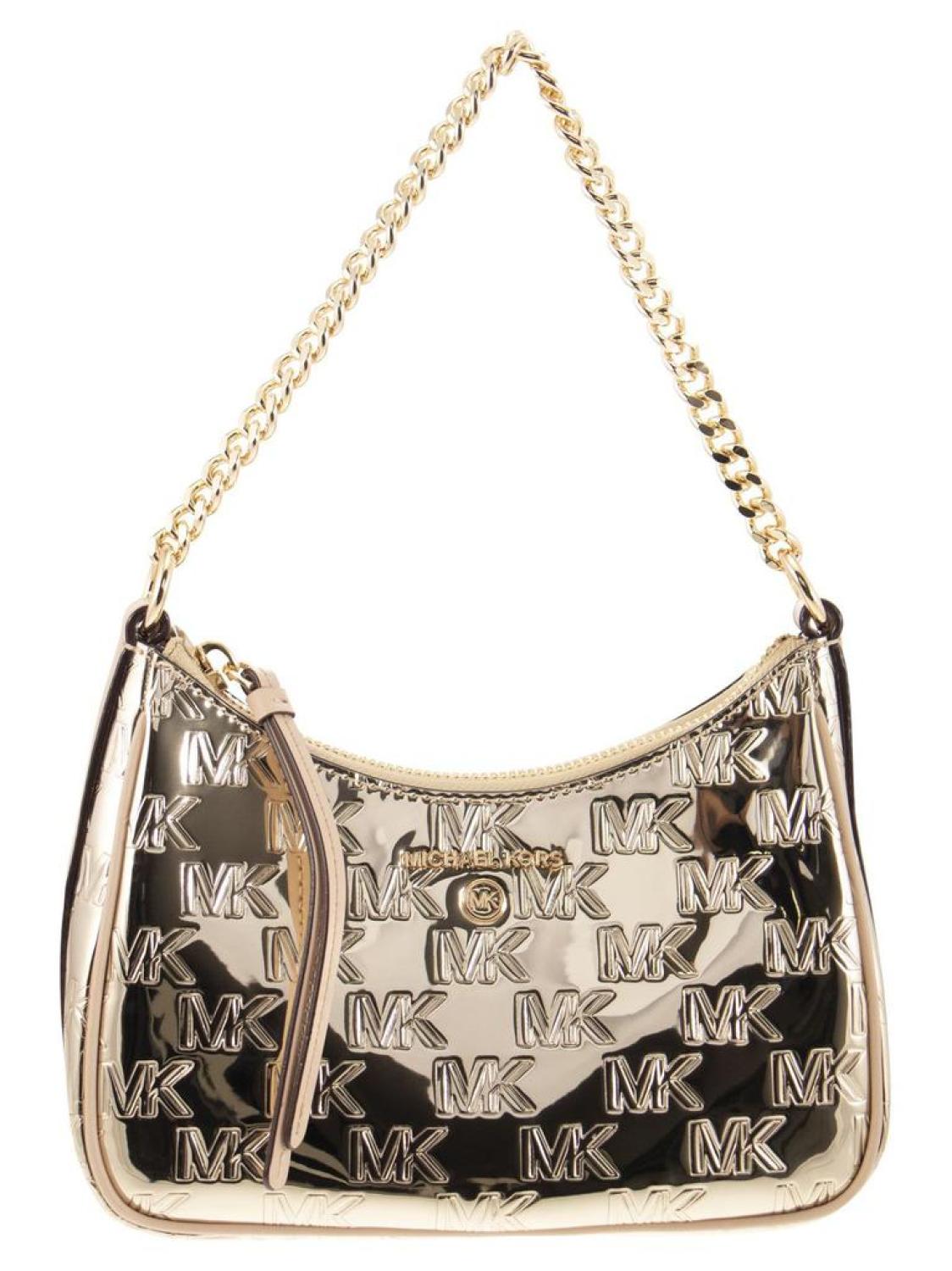 Michael Kors Logo Printed Zipped Small Shoulder Bag