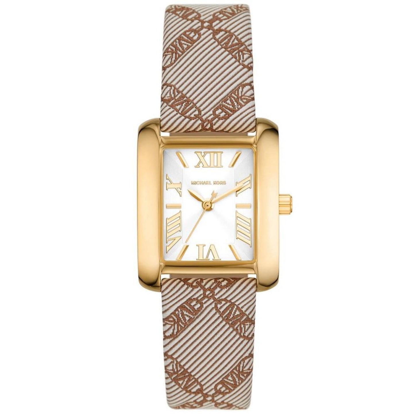 Women's Emery Quartz Three-Hand Brown Empire Jacquard Watch 33mm