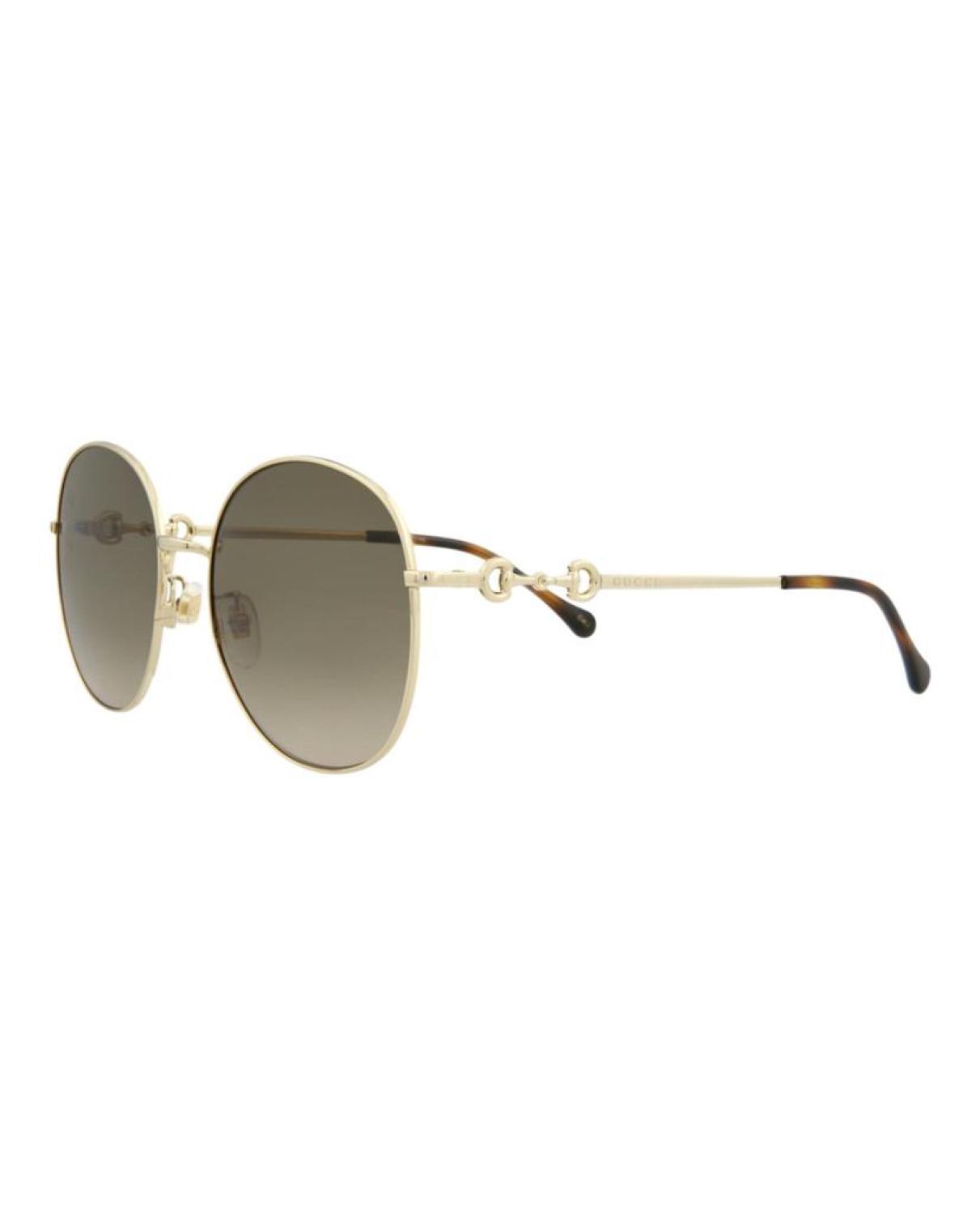 Round/Oval-Frame Metal Sunglasses