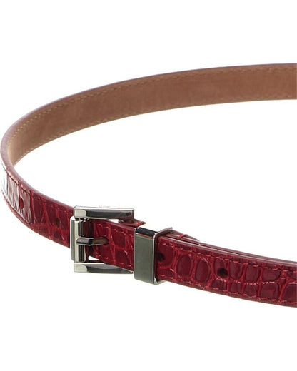 Michael Kors Collections Croc-Embossed Leather Waist Belt