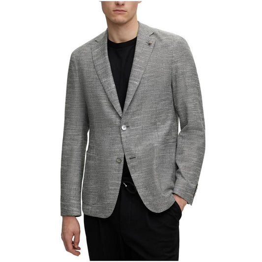 Men's Micro-Pattern Slim-Fit Jacket