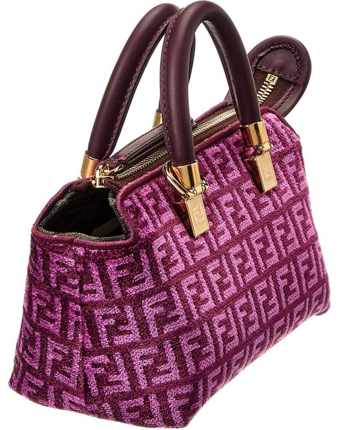 FENDI By The Way Mini Tapestry & Leather Shoulder Bag