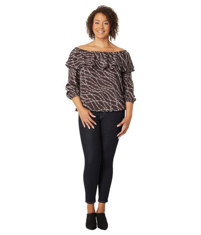 Plus Size Stadium Ruffle Top