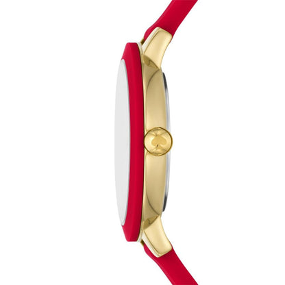 kate spade new york women's park row three-hand, gold-tone alloy watch