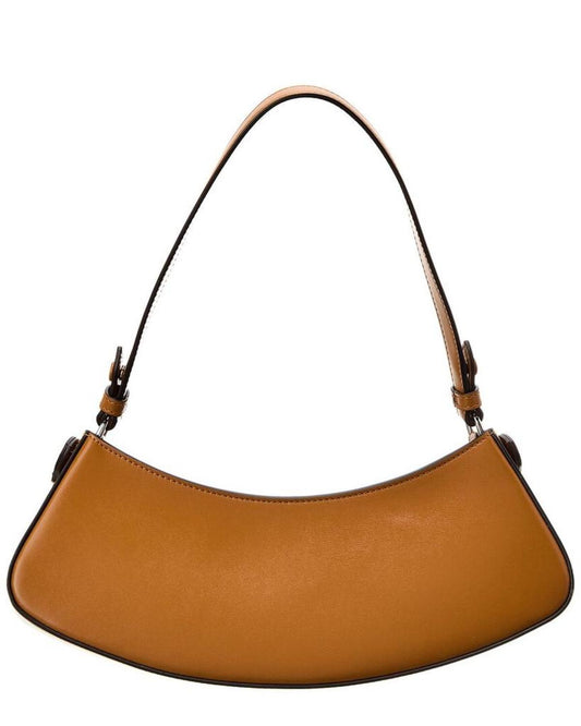 FENDI O-Lock Swing Leather Hobo Bag