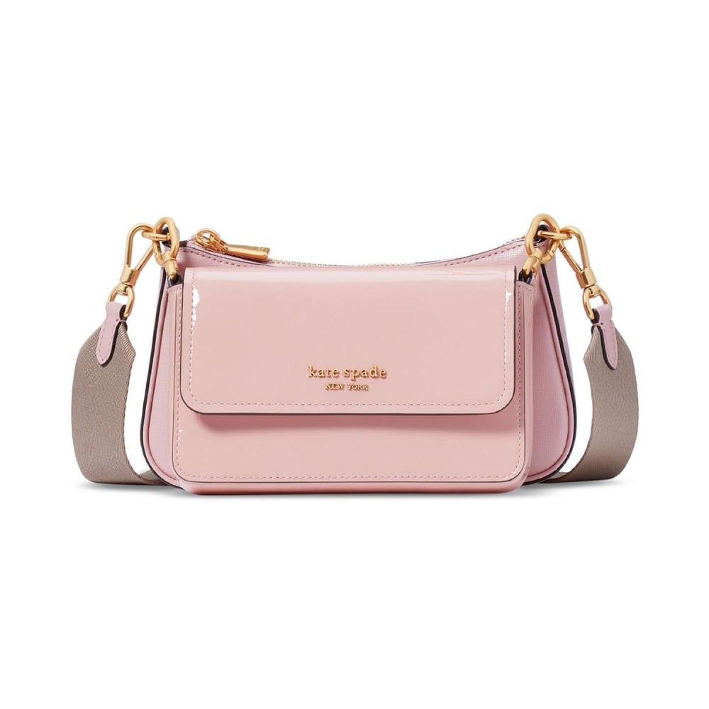 Double Up Saffiano Leather Mini Crossbody