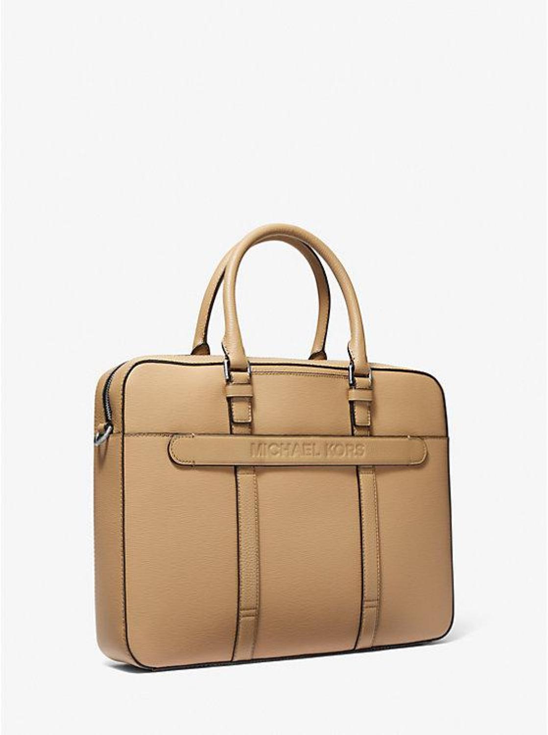 Hudson Textured Leather Briefcase