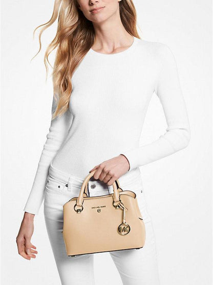 Edith Small Saffiano Leather Satchel