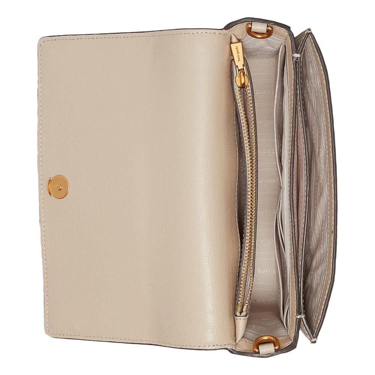 Morgan Colorblocked Saffiano Leather Flap Chan Wallet