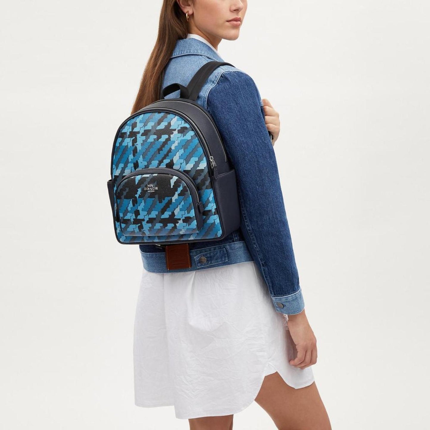 Coach Outlet Court Backpack With Graphic Plaid Print