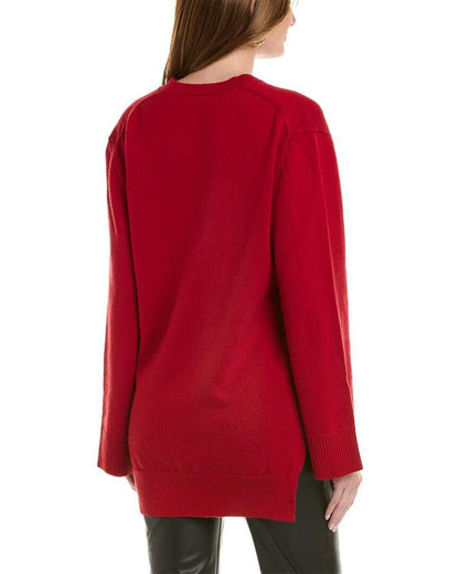 Michael Kors Collection Deep V-Neck Cashmere Sweater Tunic