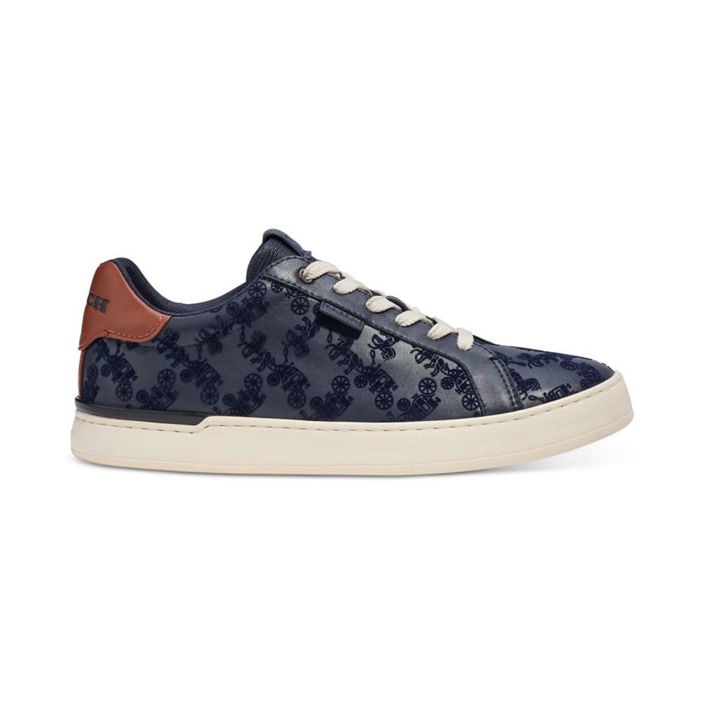 Men's Lowline Flocked Leather Sneaker