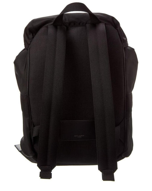 Saint Laurent Leather-Trim Backpack