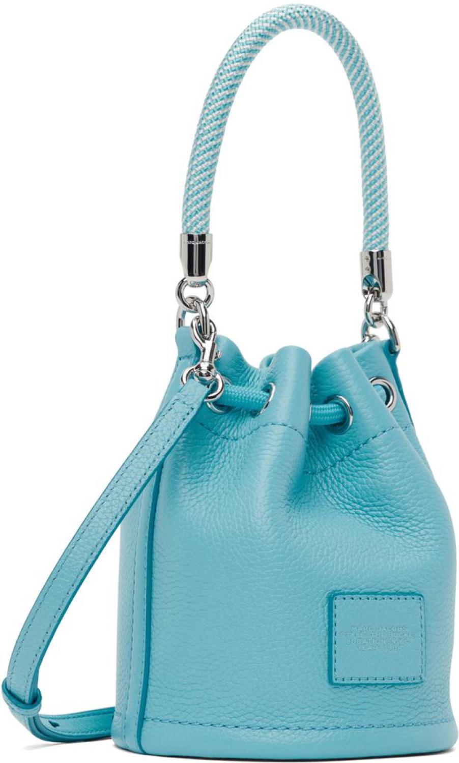 Blue 'The Leather Mini Bucket' Bag