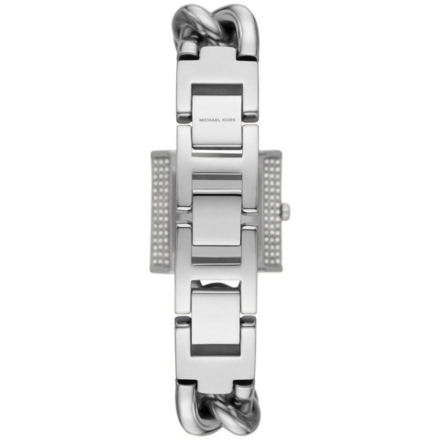 Women's MK Chain Lock Quartz Three-Hand Silver-Tone Stainless Steel Watch 25mm