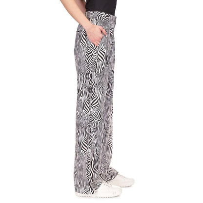 Women's Zebra Linen Cargo Pants