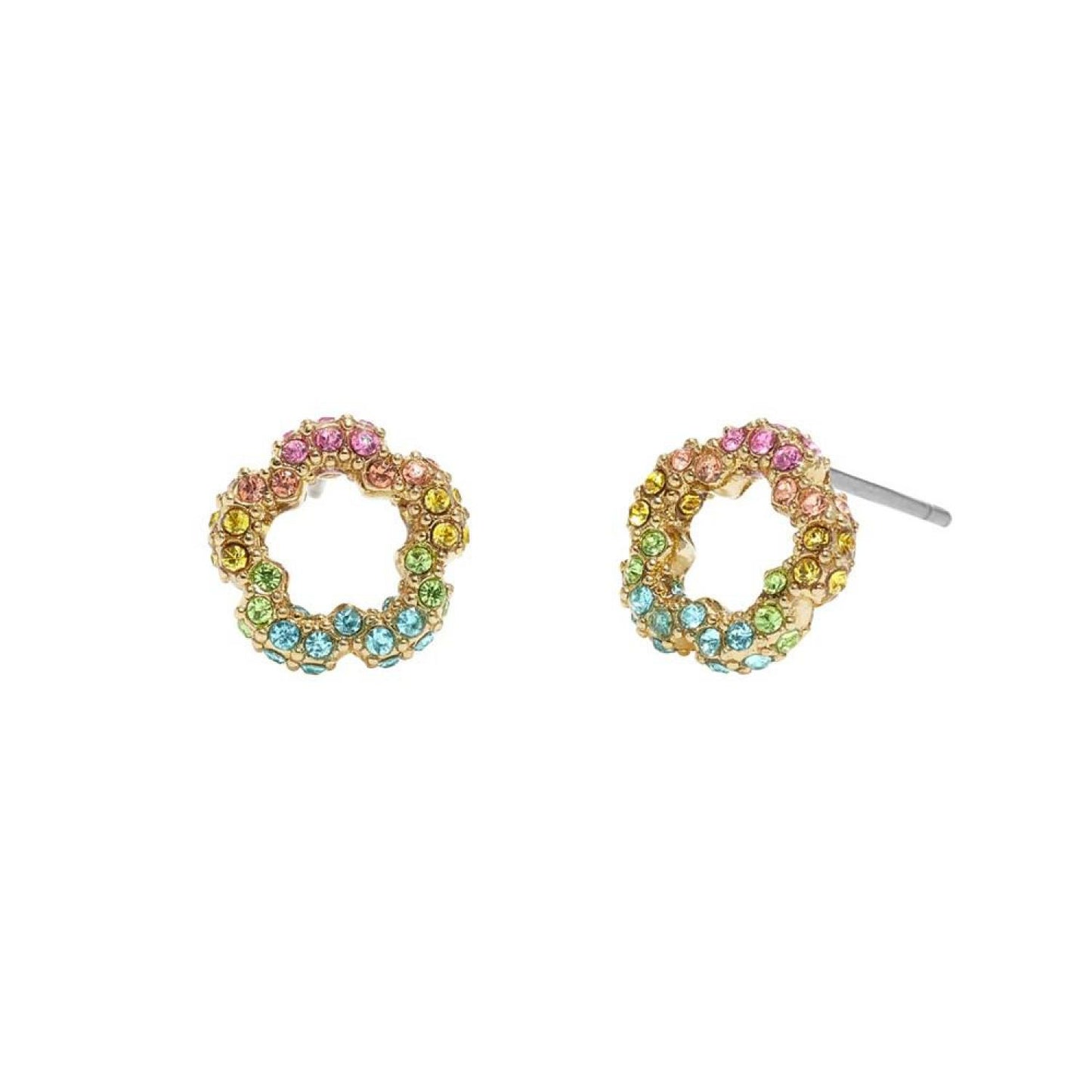 Faux Stone Signature Tea Rose Stud Earrings