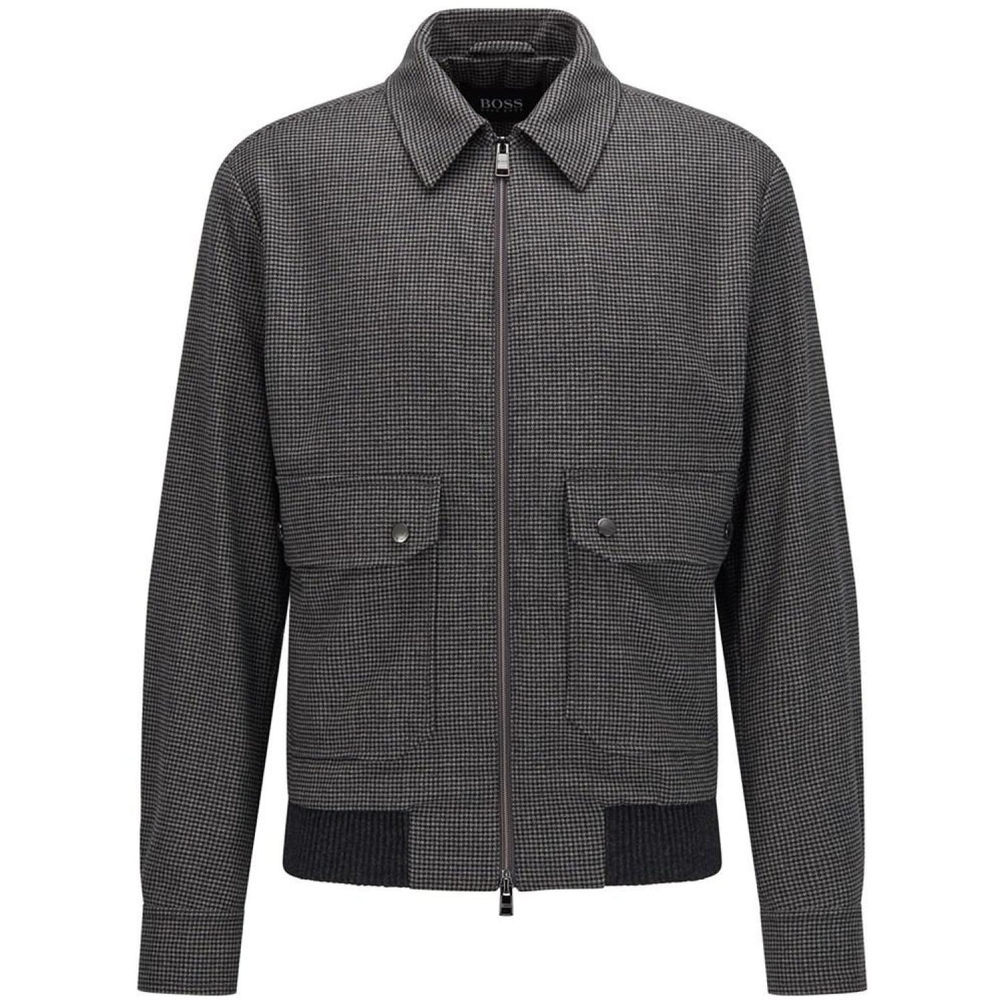 Men's Slim-Fit Micro-Check Jacket