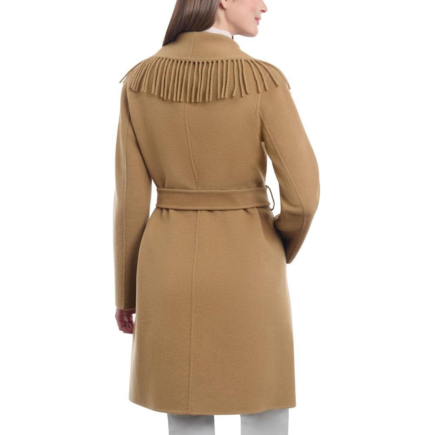 Women's Doubled-Faced Wool Blend Wrap Coat