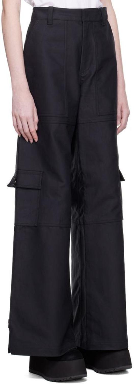 Black 'The Wide Leg' Cargo Pants