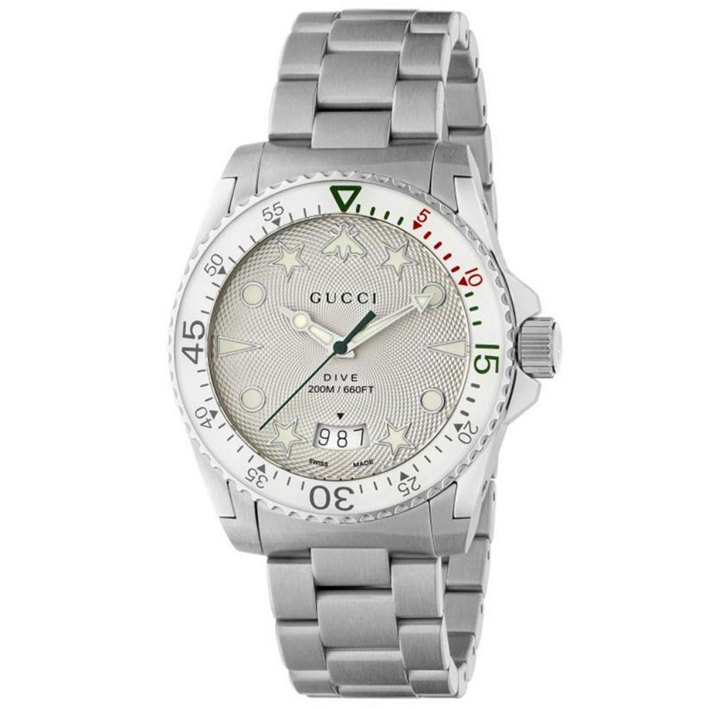 Men's Swiss Dive Stainless Steel Bracelet Watch 40mm