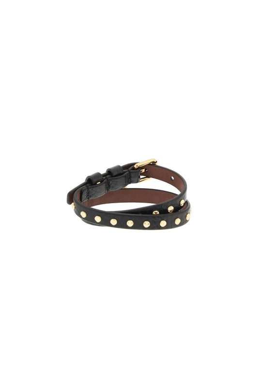 Alexander mcqueen double wrap bracelet with studs