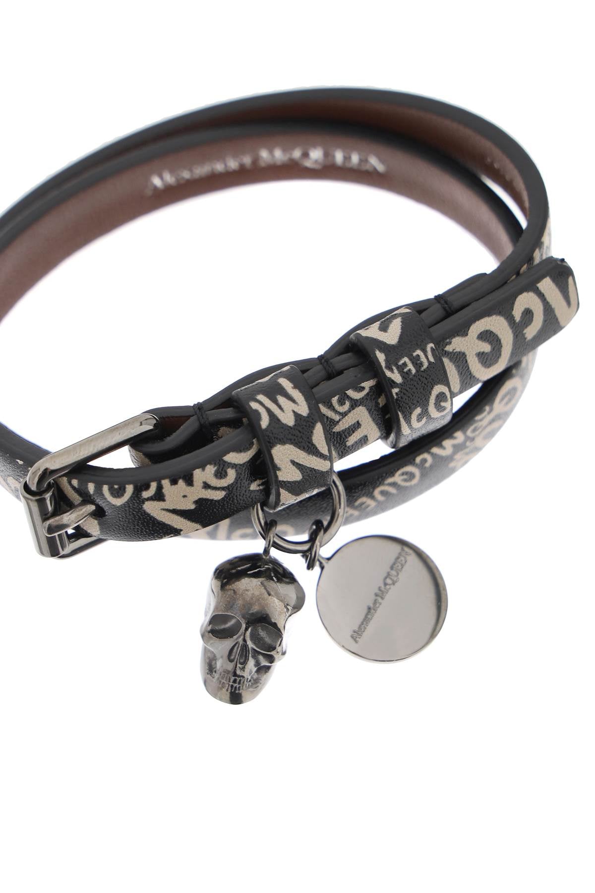 Alexander mcqueen skull double wrap bracelet