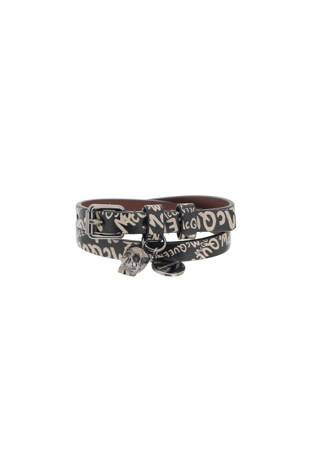 Alexander mcqueen skull double wrap bracelet