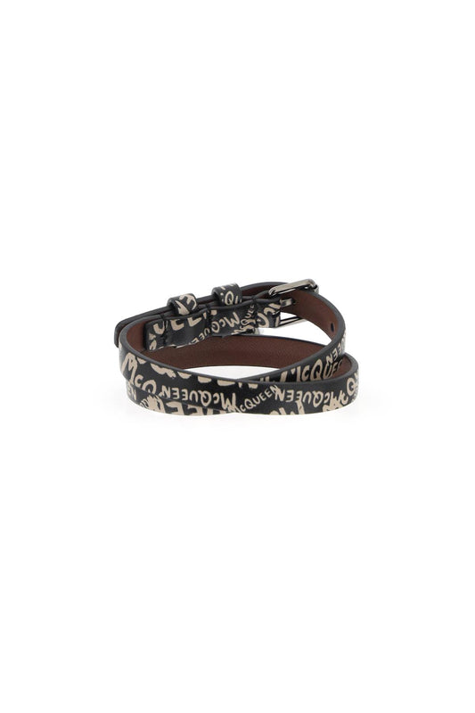 Alexander mcqueen skull double wrap bracelet