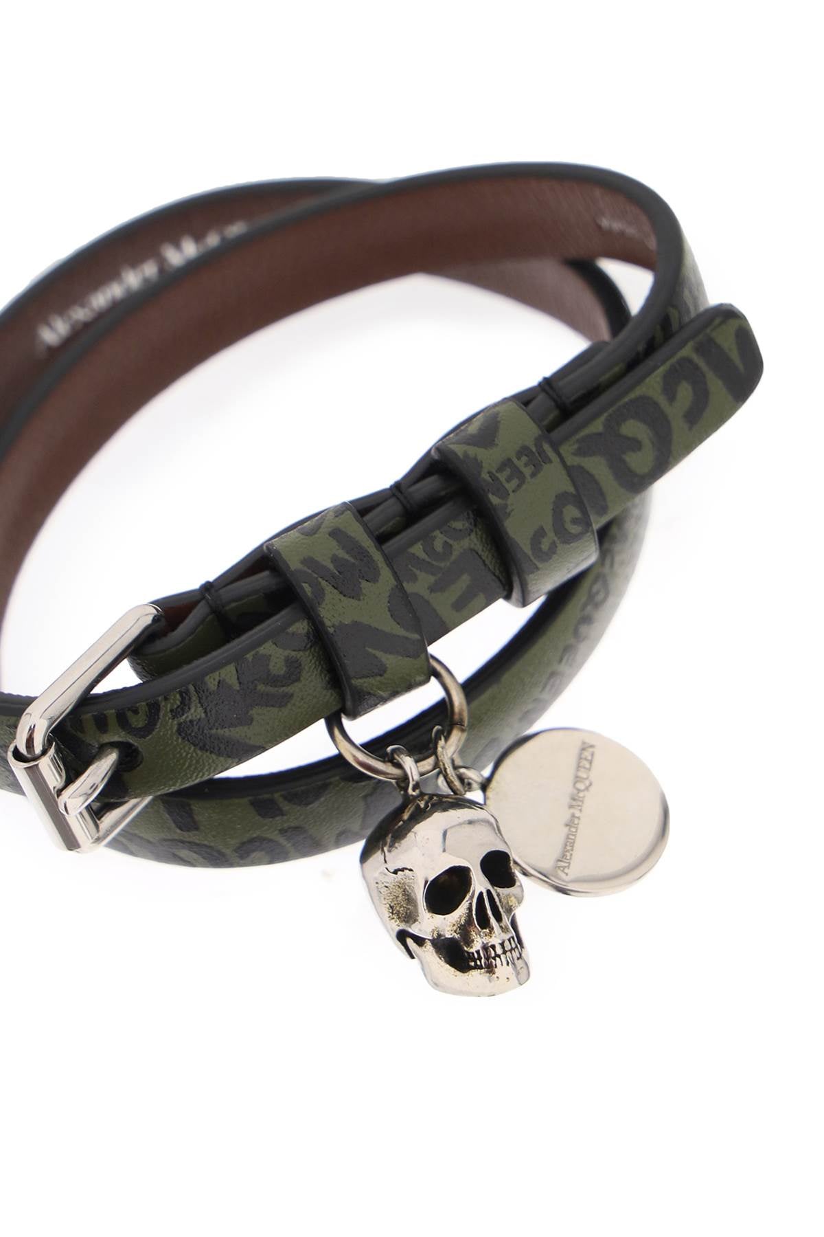 Alexander mcqueen skull double wrap bracelet