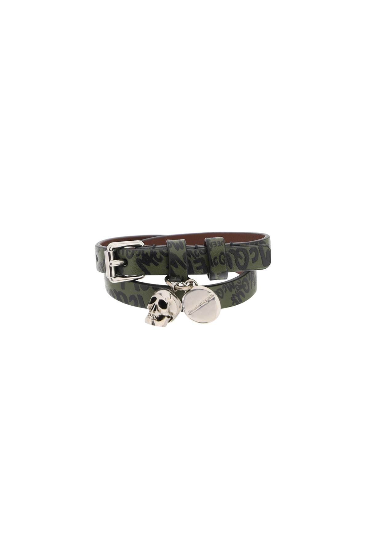 Alexander mcqueen skull double wrap bracelet