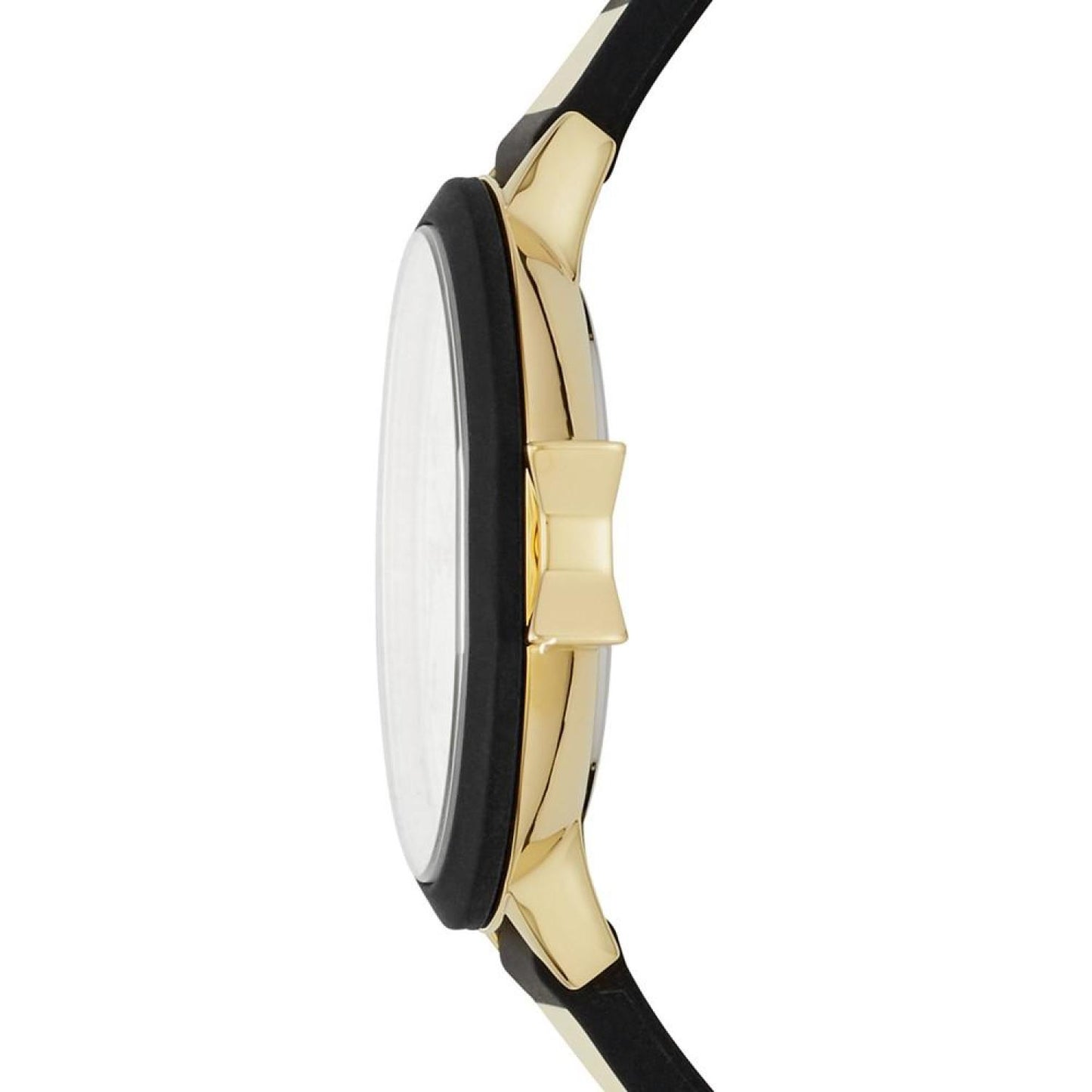 Women's Park Row Black & Ivory Striped Silicone Strap Watch 34mm KSW1313