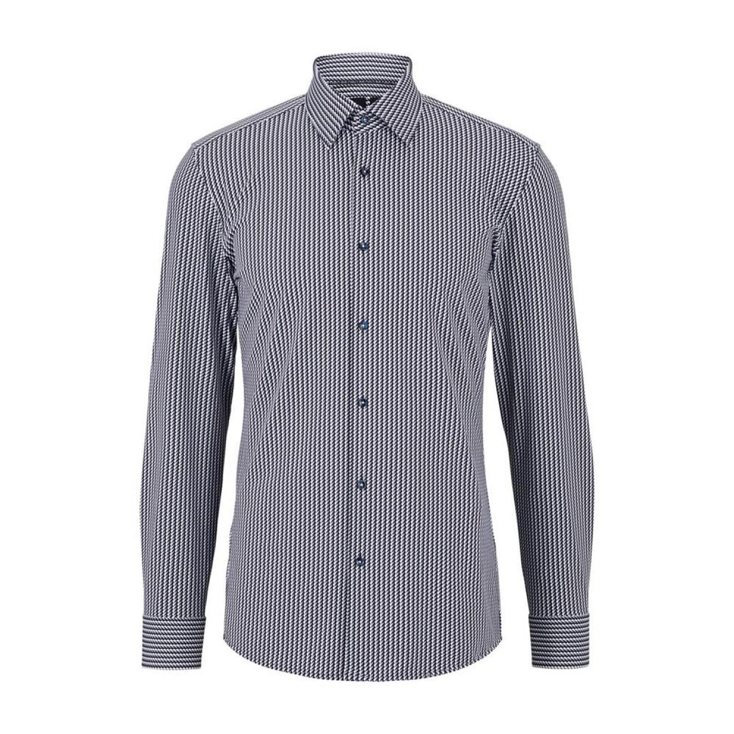 Men's Printed Performance-Stretch Jersey Slim-Fit Dress Shirt