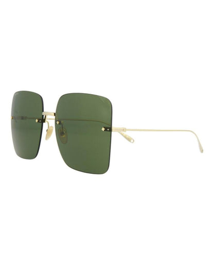 Square-Frame Metal Sunglasses