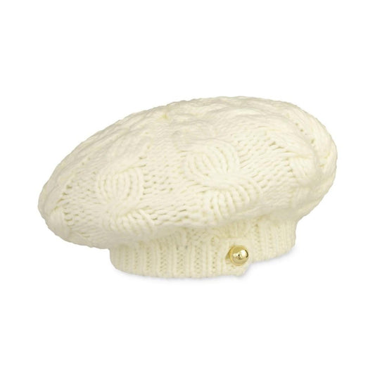 Women's Moving Cables Button Beret