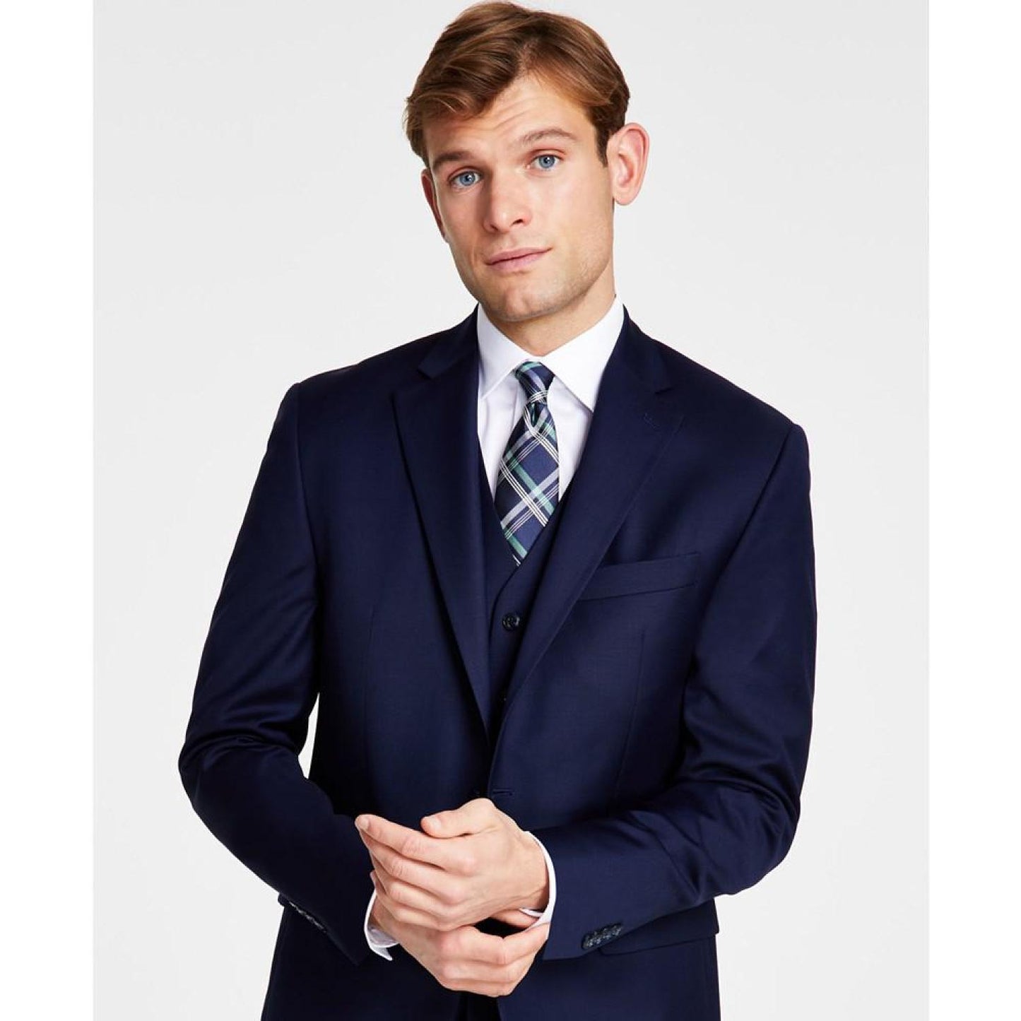 Men's Classic-Fit Wool Stretch Solid Suit Jacket