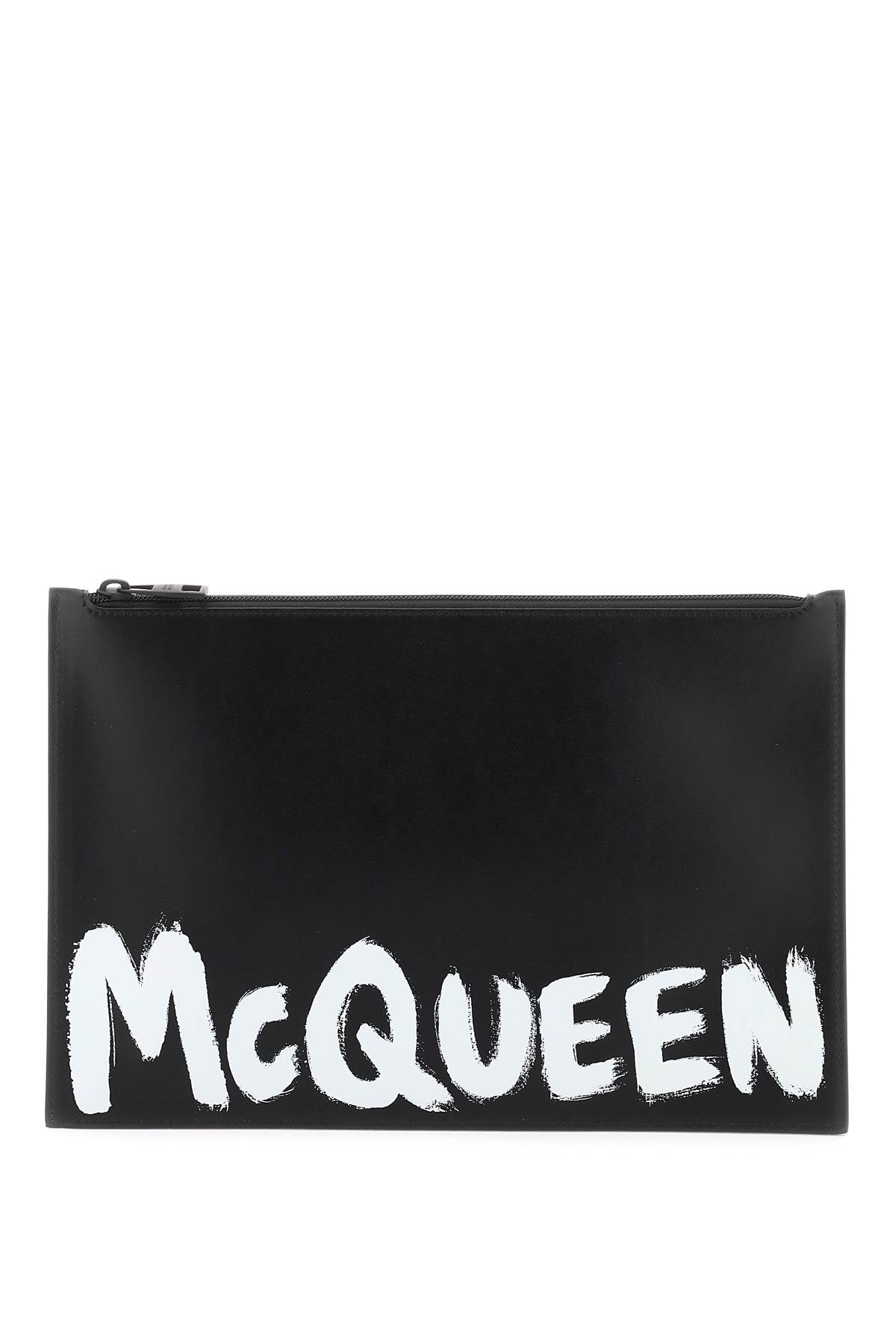 Alexander mcqueen graffiti flat pouch