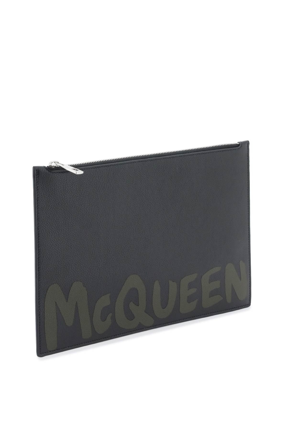 Alexander mcqueen graffiti flat pouch