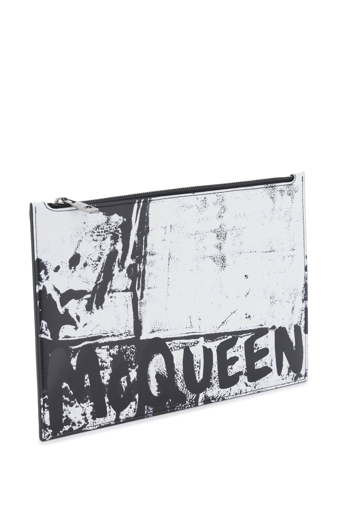 Alexander mcqueen graffiti flat pouch