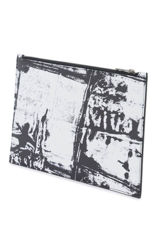 Alexander mcqueen graffiti flat pouch