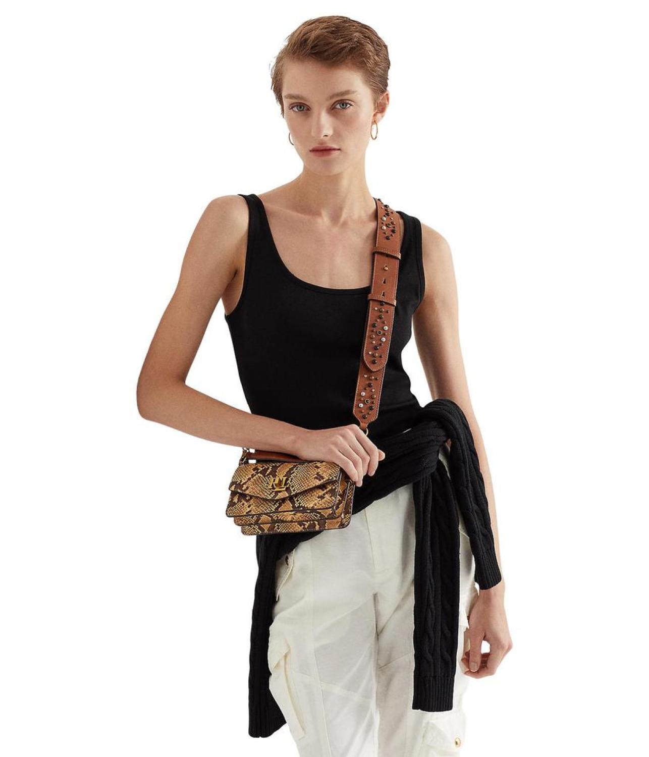 Faux Snakeskin Small Tayler Crossbody