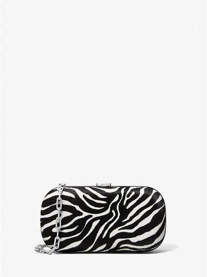 Gansevoort Zebra Print Calf Hair Minaudie re