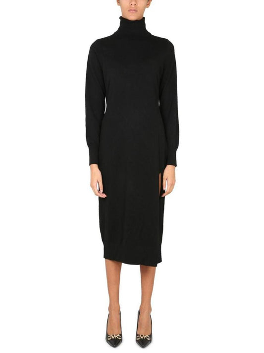 Michael Michael Kors Turtleneck Knitted Midi Dress