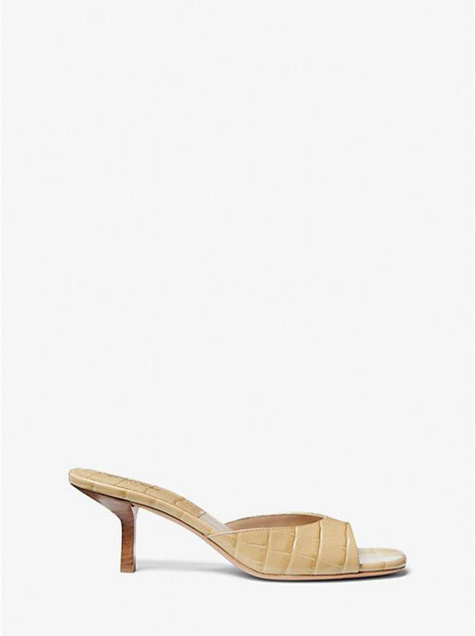 Anita Crocodile Embossed Leather Sandal