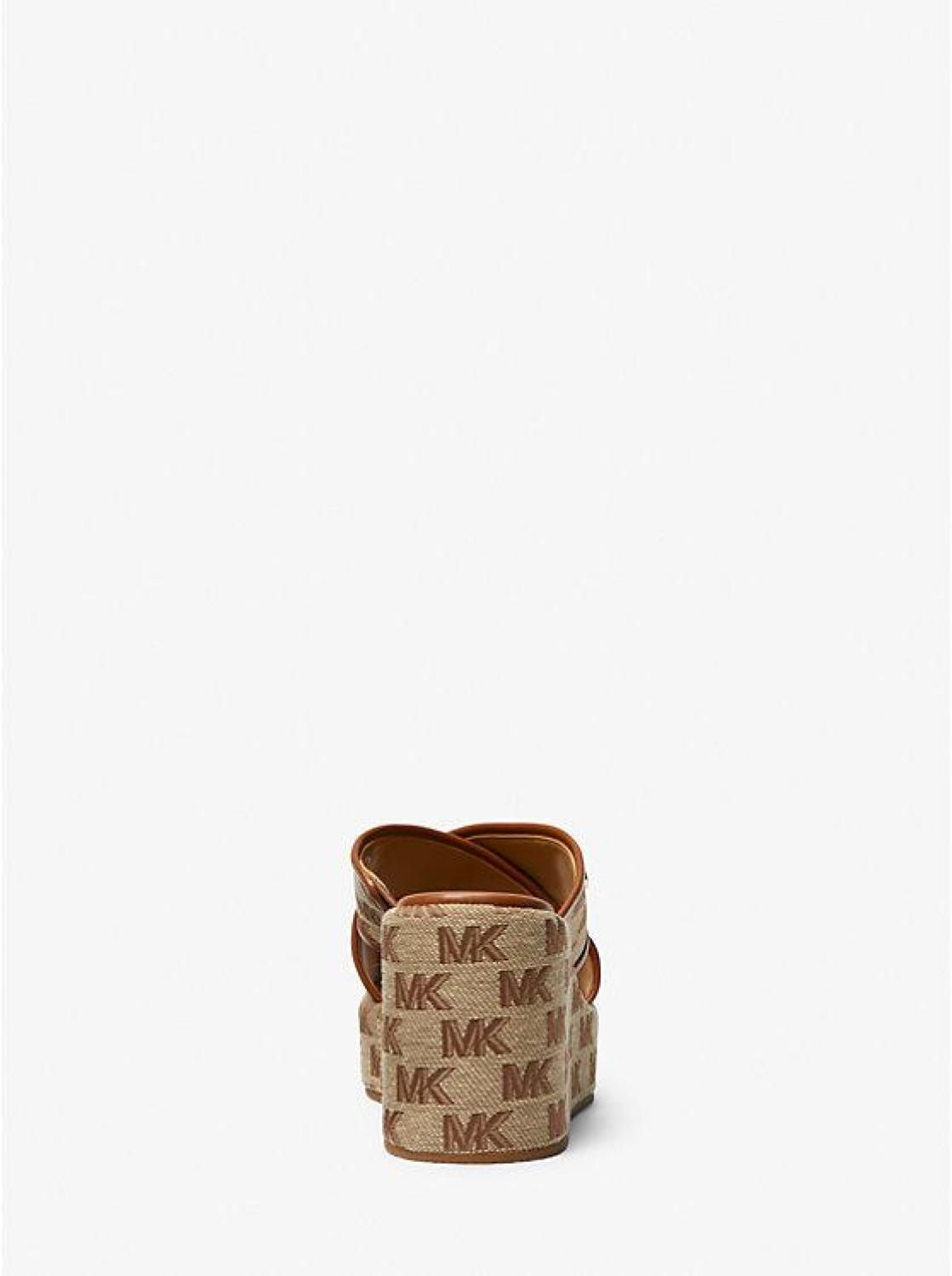 Cary Logo Jacquard Platform Sandal