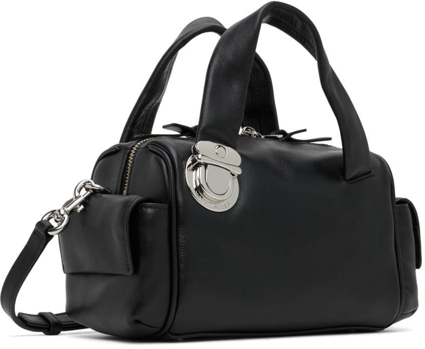 Black Mini Pushlock Satchel