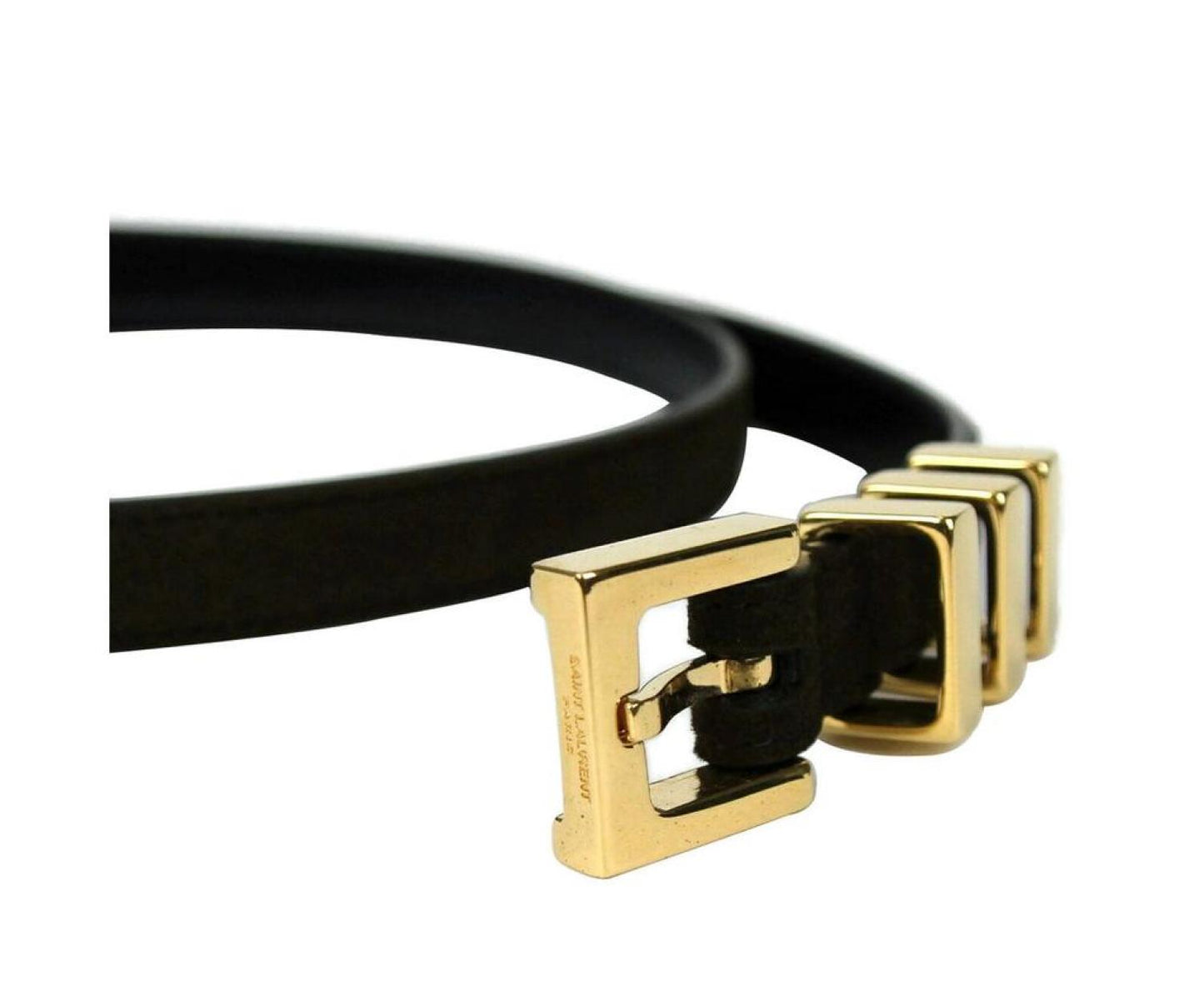 Saint Laurent Unisex Suede Leather Classic Passants Belt